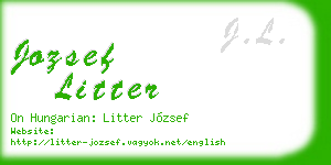 jozsef litter business card